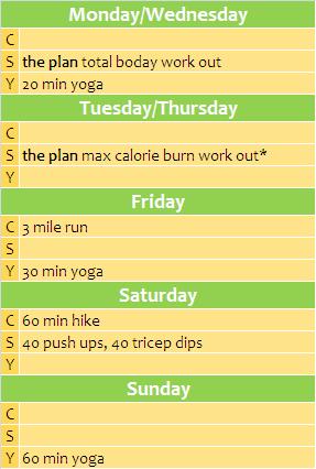 Fitness Plan Week 4